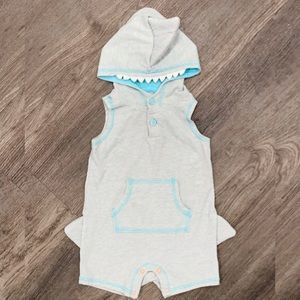 Cat & Jack Baby Shark Romper Shorts with Hood